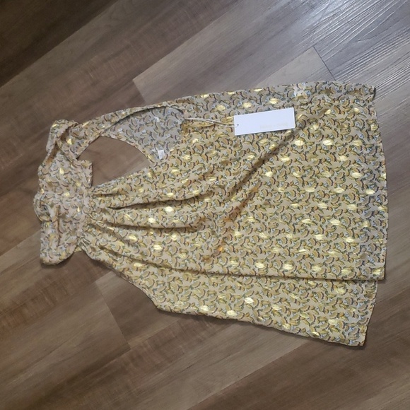 Bishop and young afterglow Romantic tie neck top - Picture 1 of 6